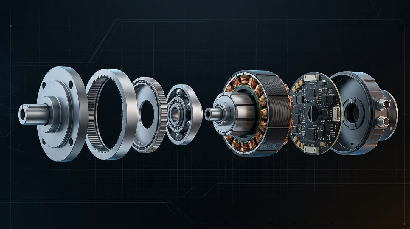 CAD Exploded View of Hollow Shaft Servo Drive